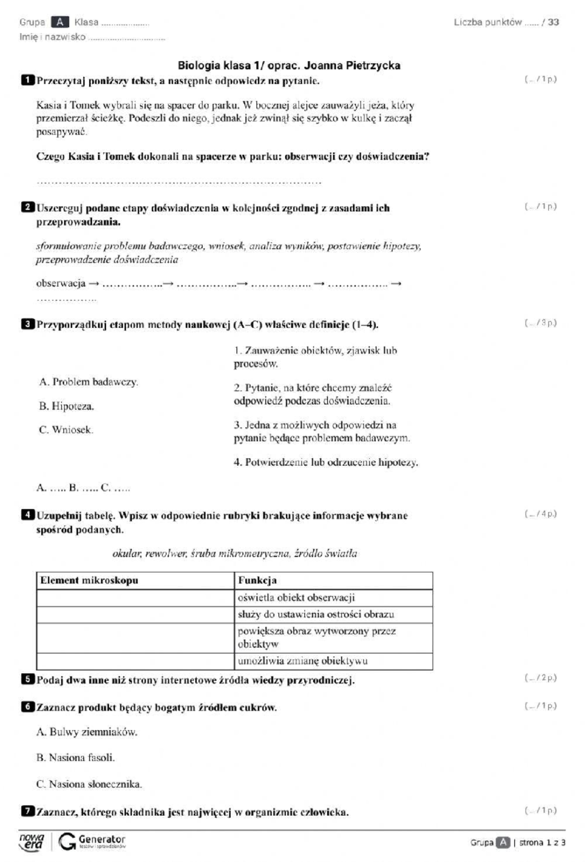 Mial Ktos Sprawdzian Skora Klasa 7 piotrszymczak.info