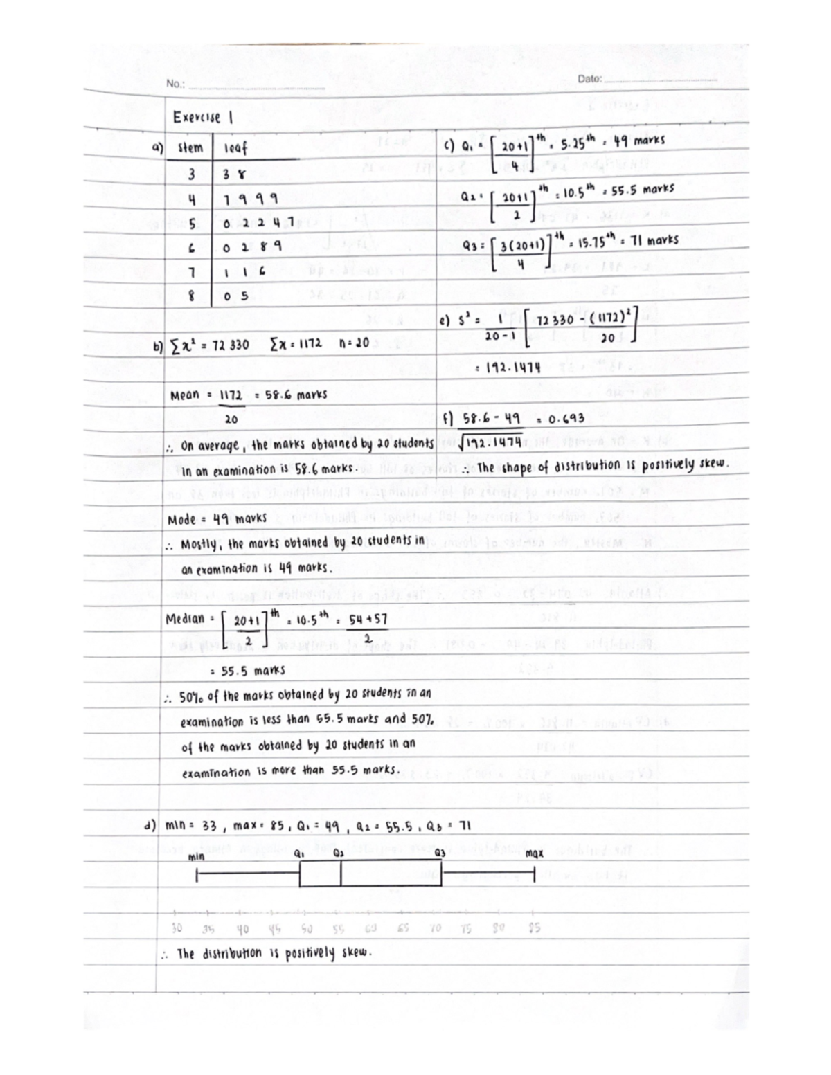 Exercise 1 & 2 Chapter 2 Sta - Statistic - Studocu