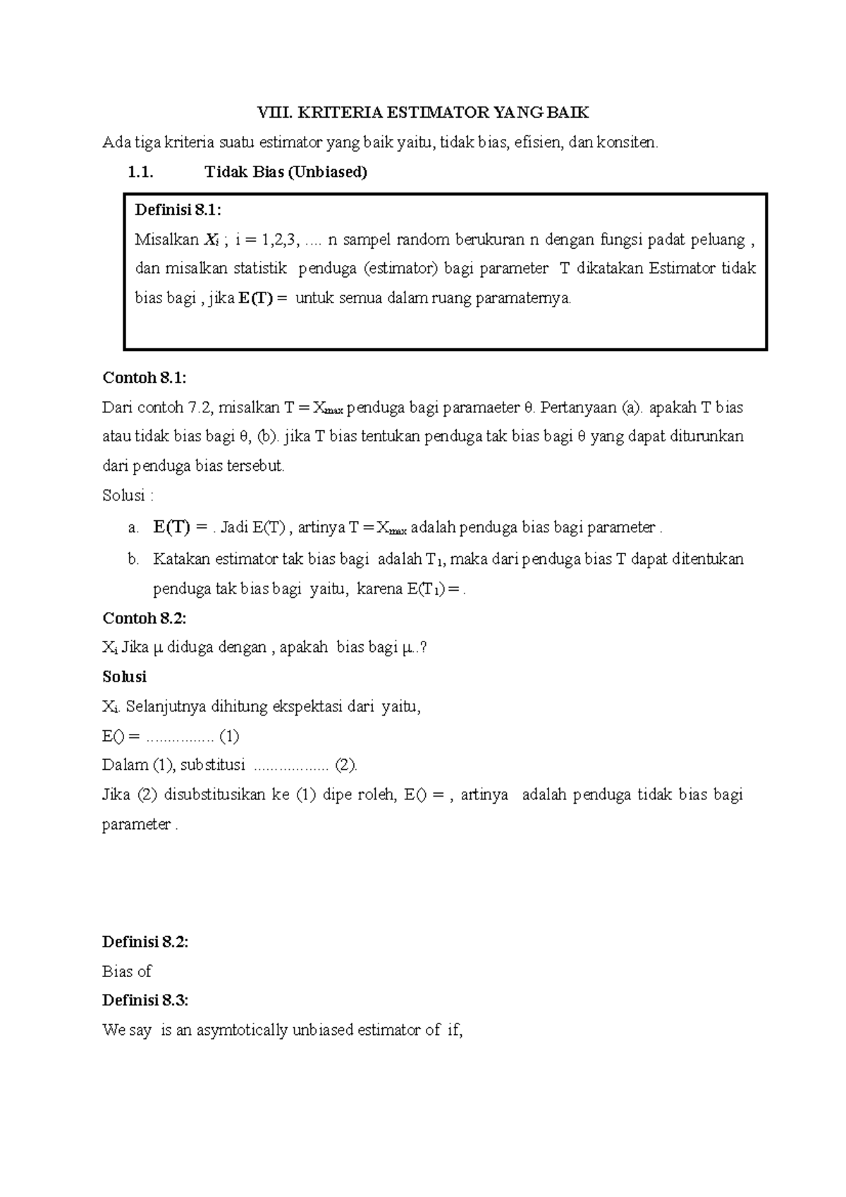 kriteria-estimator-yang-baik-viii-kriteria-estimator-yang-baik-ada