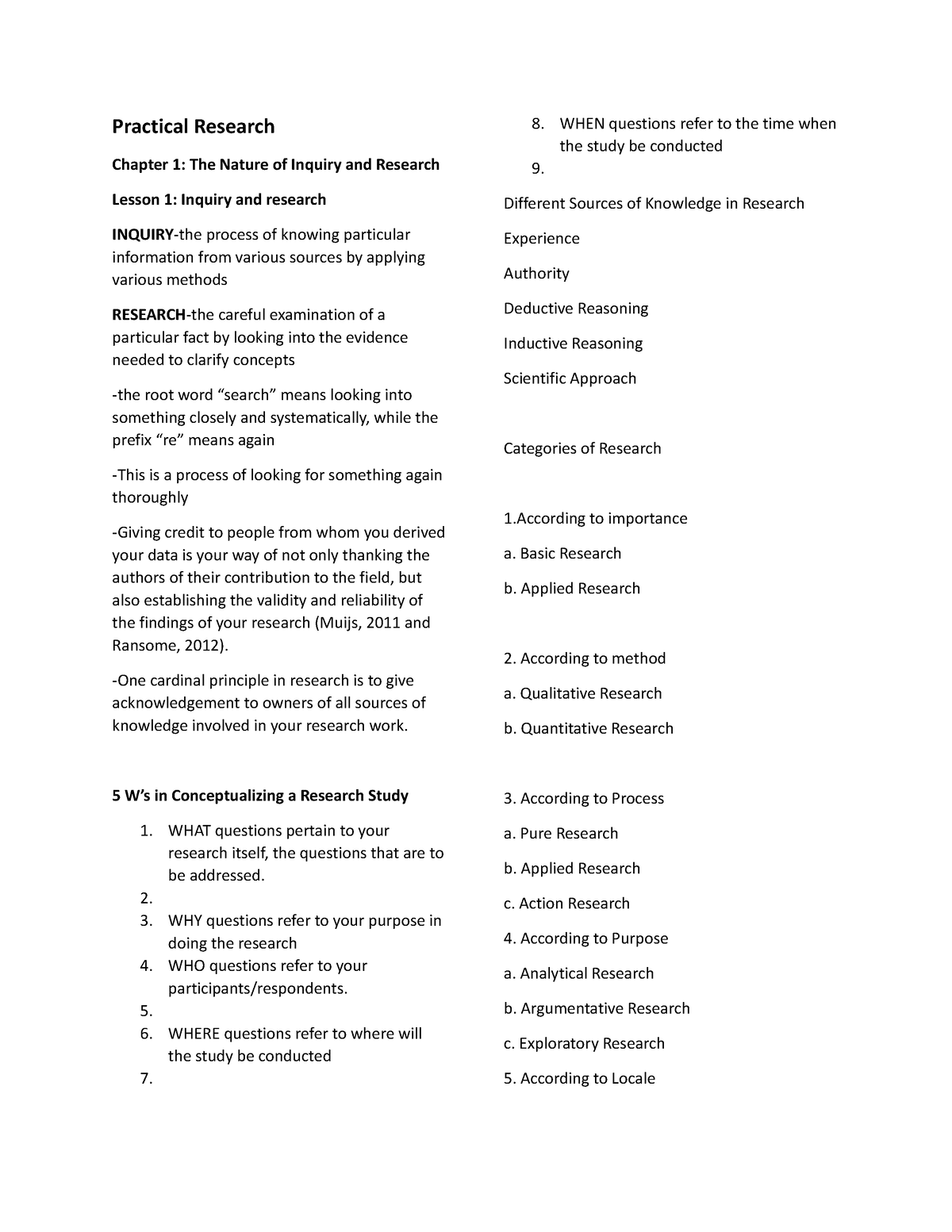 how to make practical research chapter 1