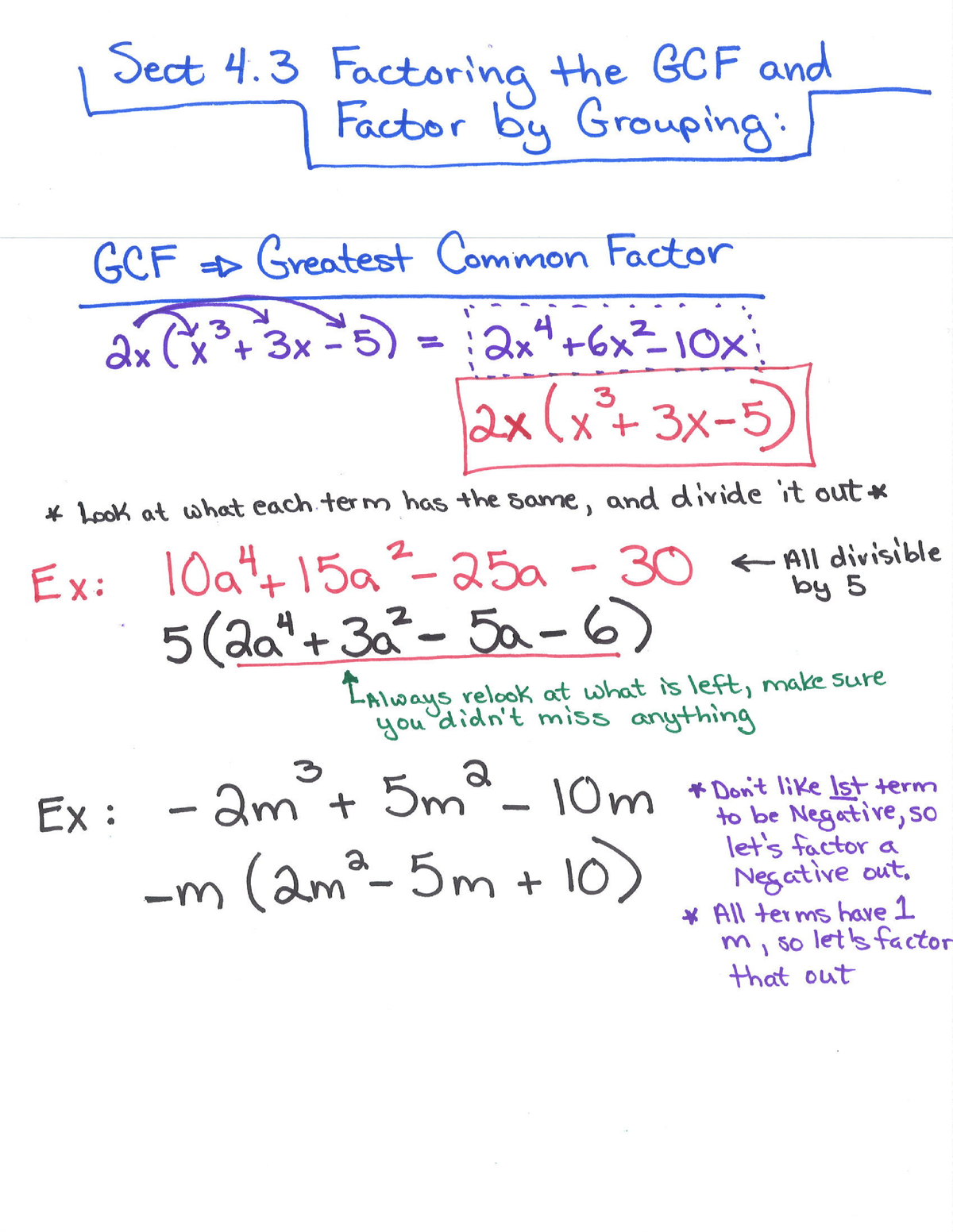 Section 4.3 Notes - MATH 1315 - Studocu