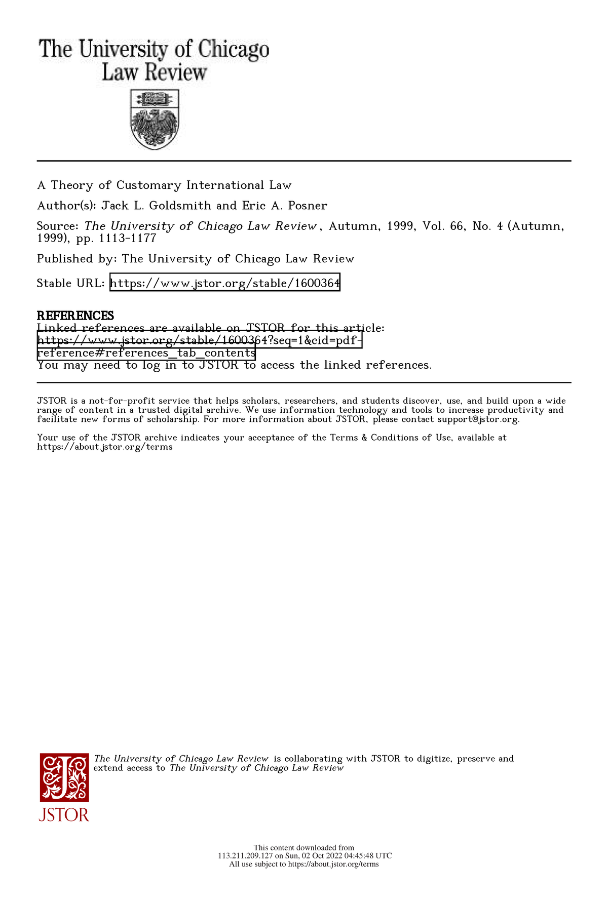 A Theory Of Customary International Law - A Theory Of Customary ...