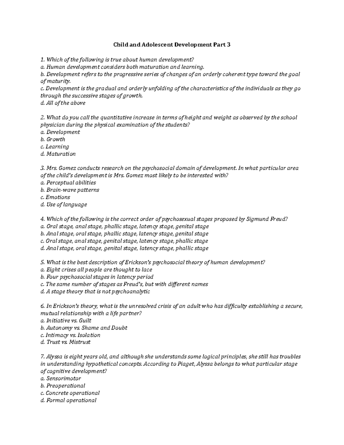 Child and Adolescent Development Part 4 - Human development considers ...