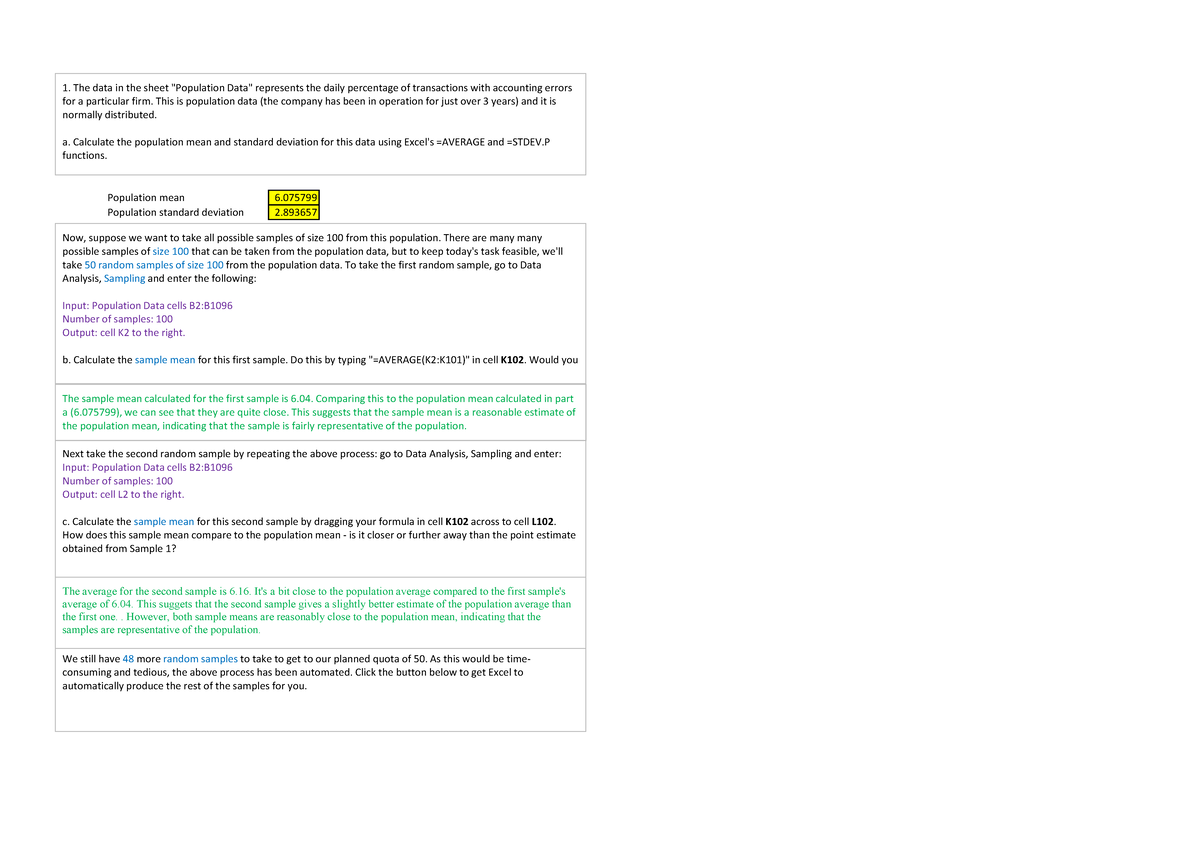 Lab 2 - lab assignment - Population mean 6. Population standard ...
