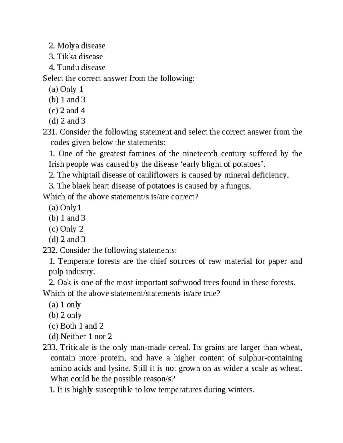 General science for UPSC-149 - Molya disease Tikka disease Tundu ...