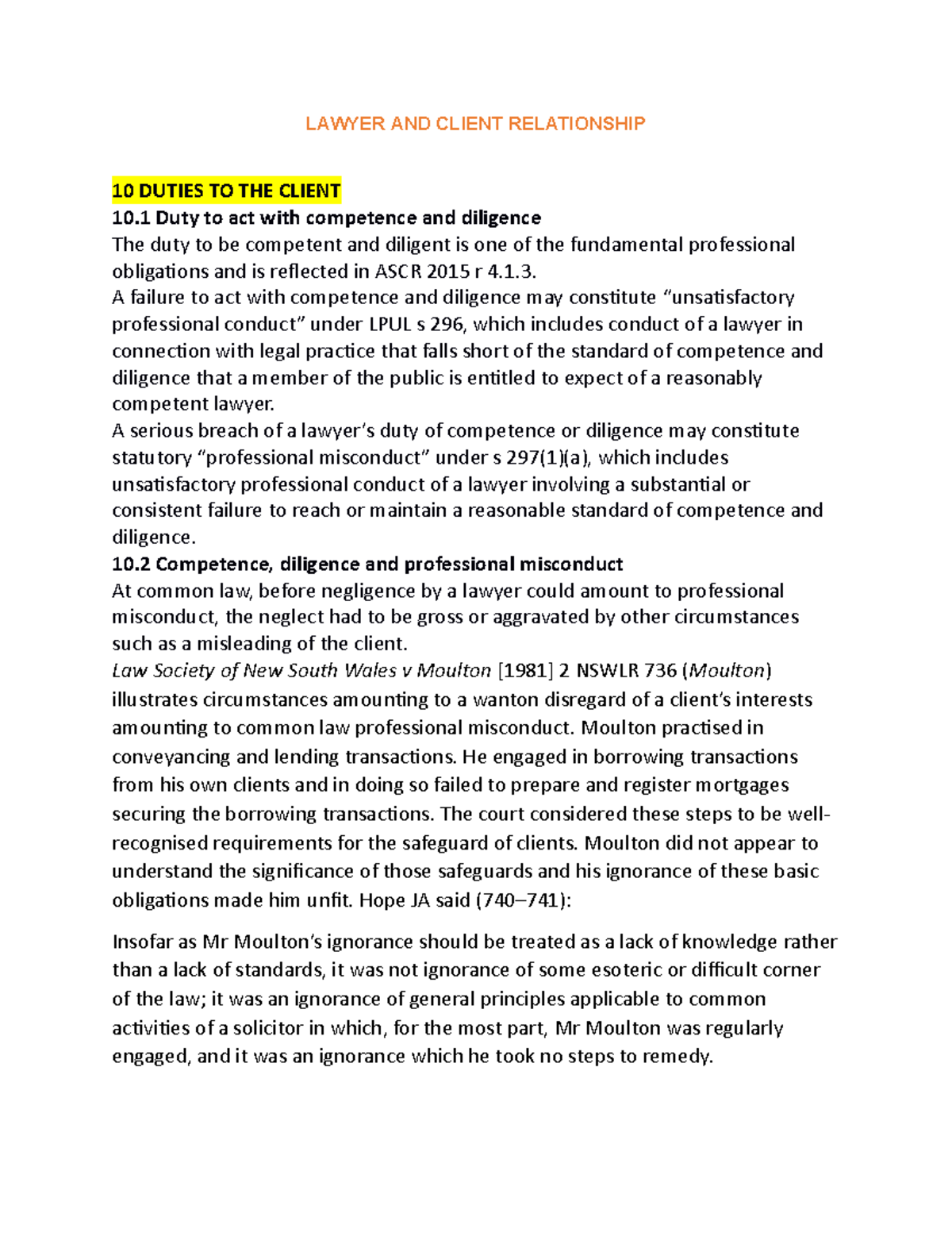 Ethical Decision Making- Practice papers and Aus Solicitors conduct ...