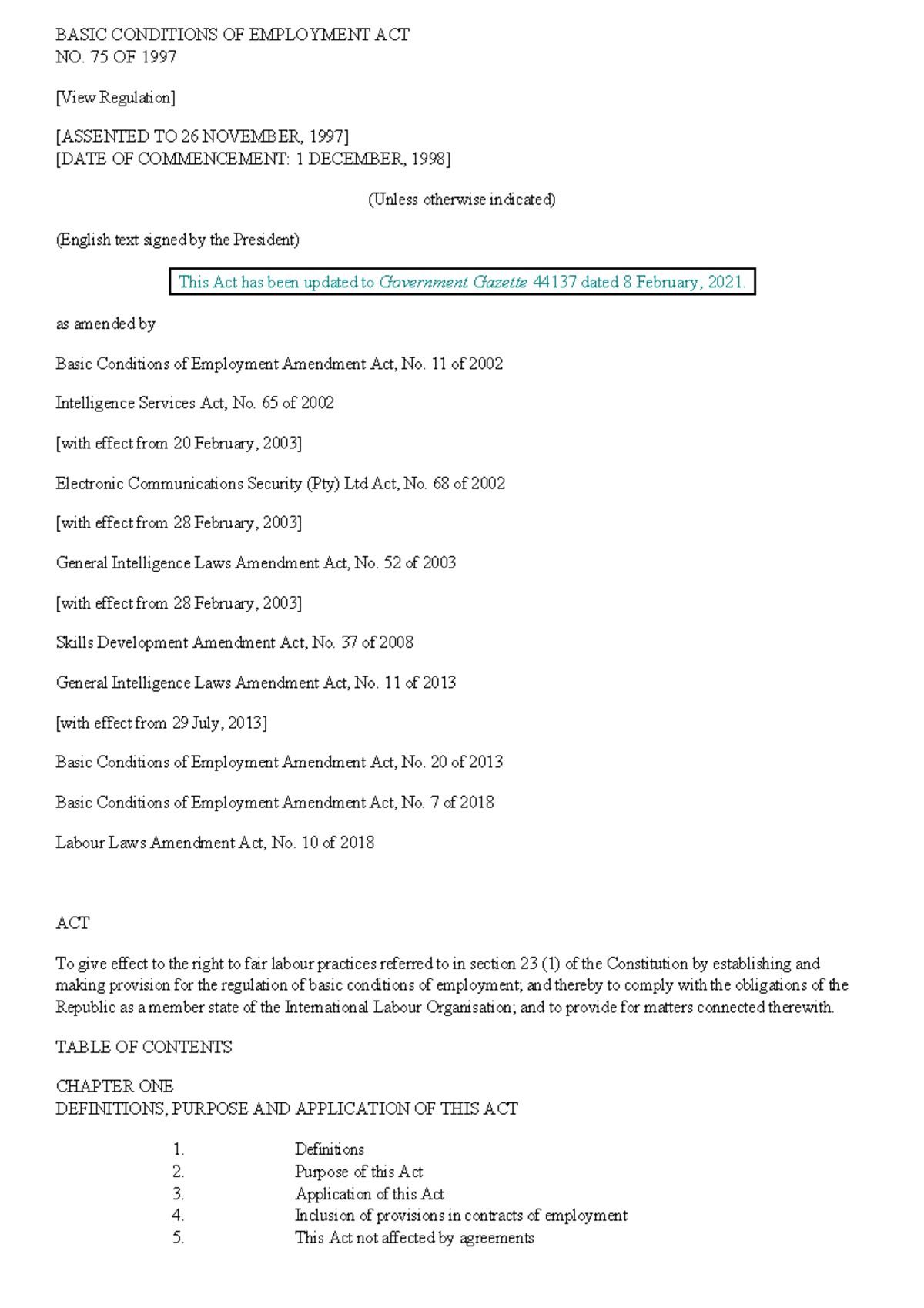 how-would-the-amendments-to-the-1st-schedule-of-employment-act-1955