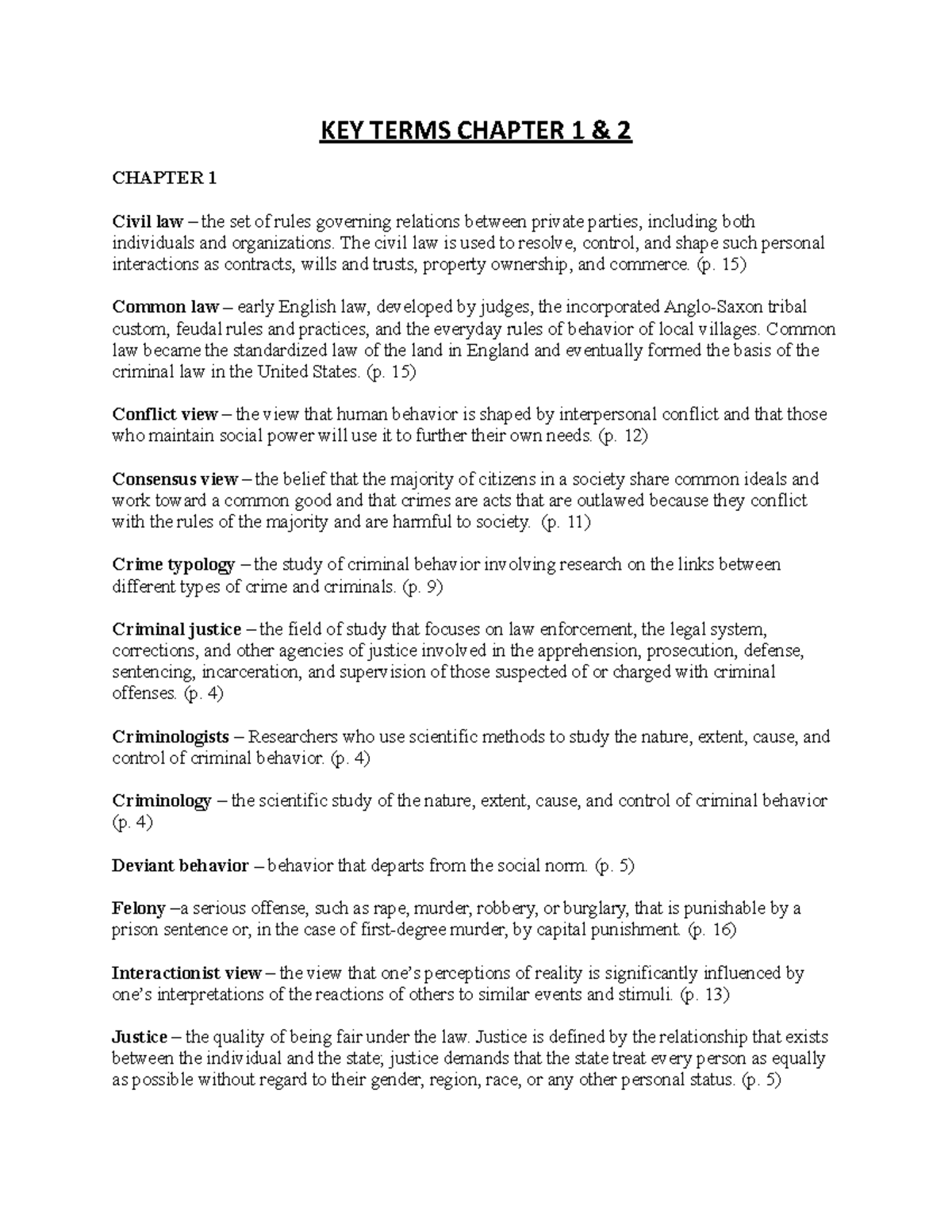 Chapter 1 & 2 - Lecture notes 1-2 - KEY TERMS CHAPTER 1 2 CHAPTER 1 ...