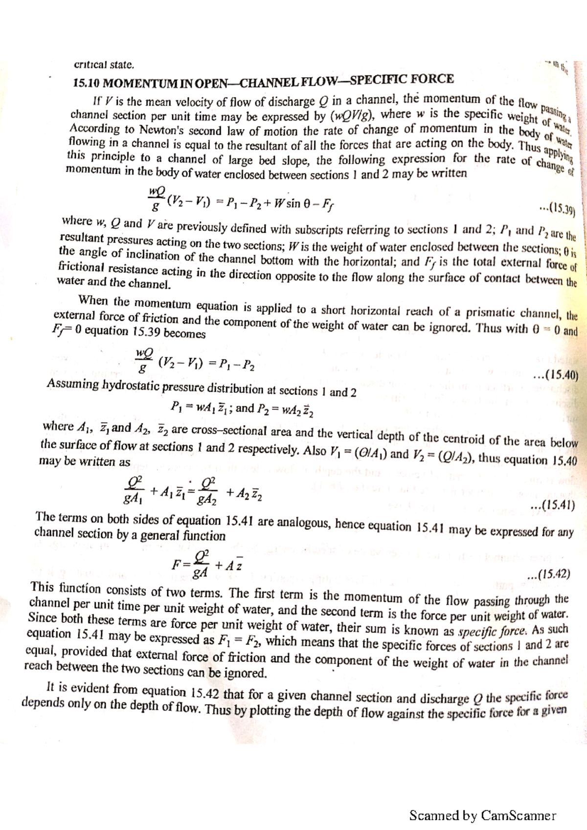 Classnotes 29 - Notes - Fluid mechanics and hydraulics - Studocu