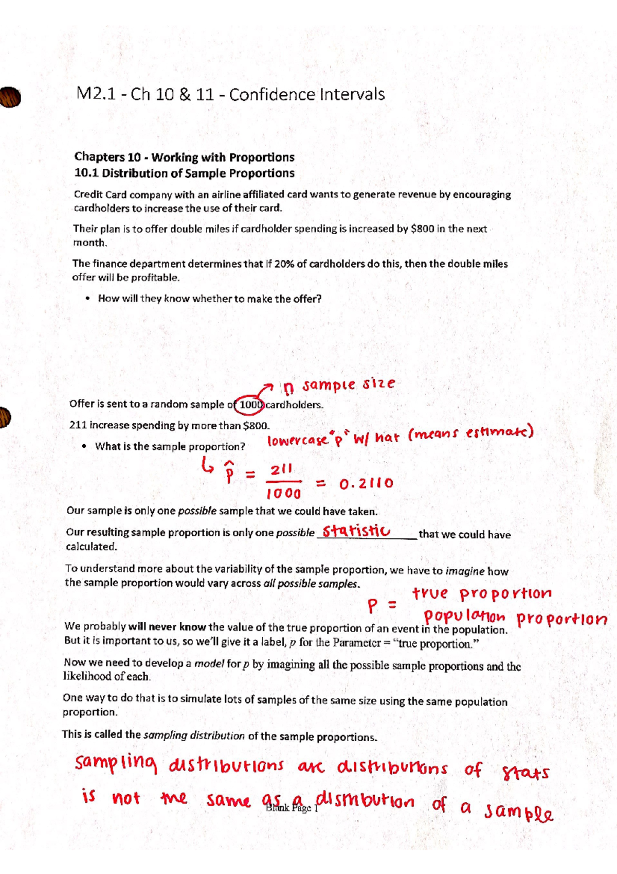 CH 10 & 11 Confidence Intervals - DSC 205 - Studocu