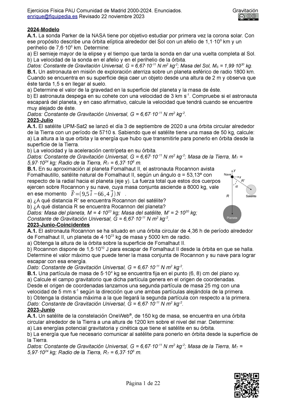 F2-PAU-Gravitacion - Problemas - Enrique@fiquipedia Revisado 22 ...