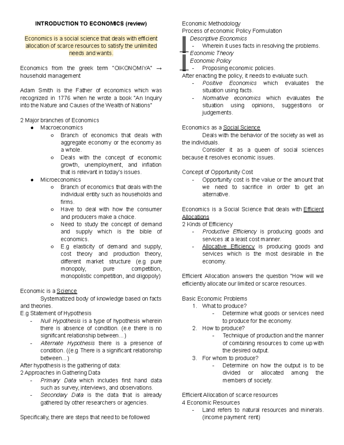 what is literature review in economics