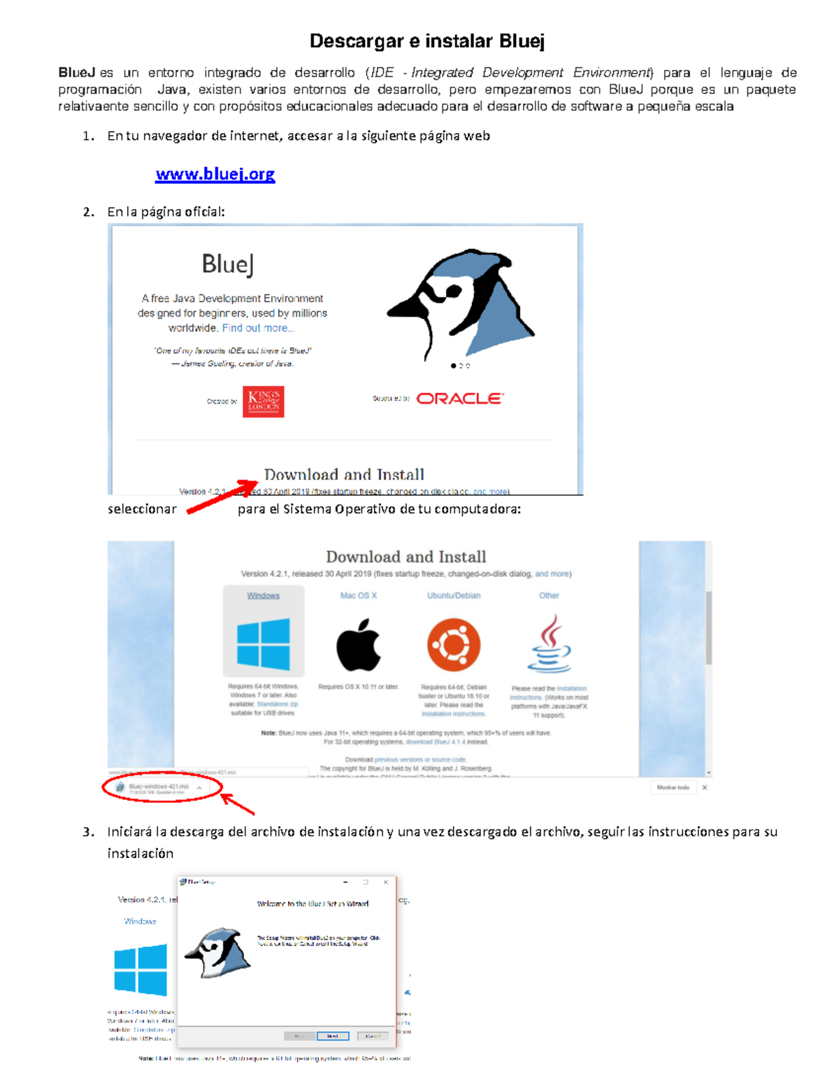 Instalar Java y Blue J - Instalación del programa Java y Blue J ...