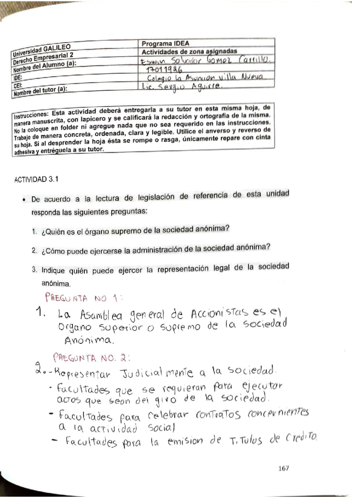 Tarea 3 Y 4 Derecho Empresarial 2 - GES - Studocu