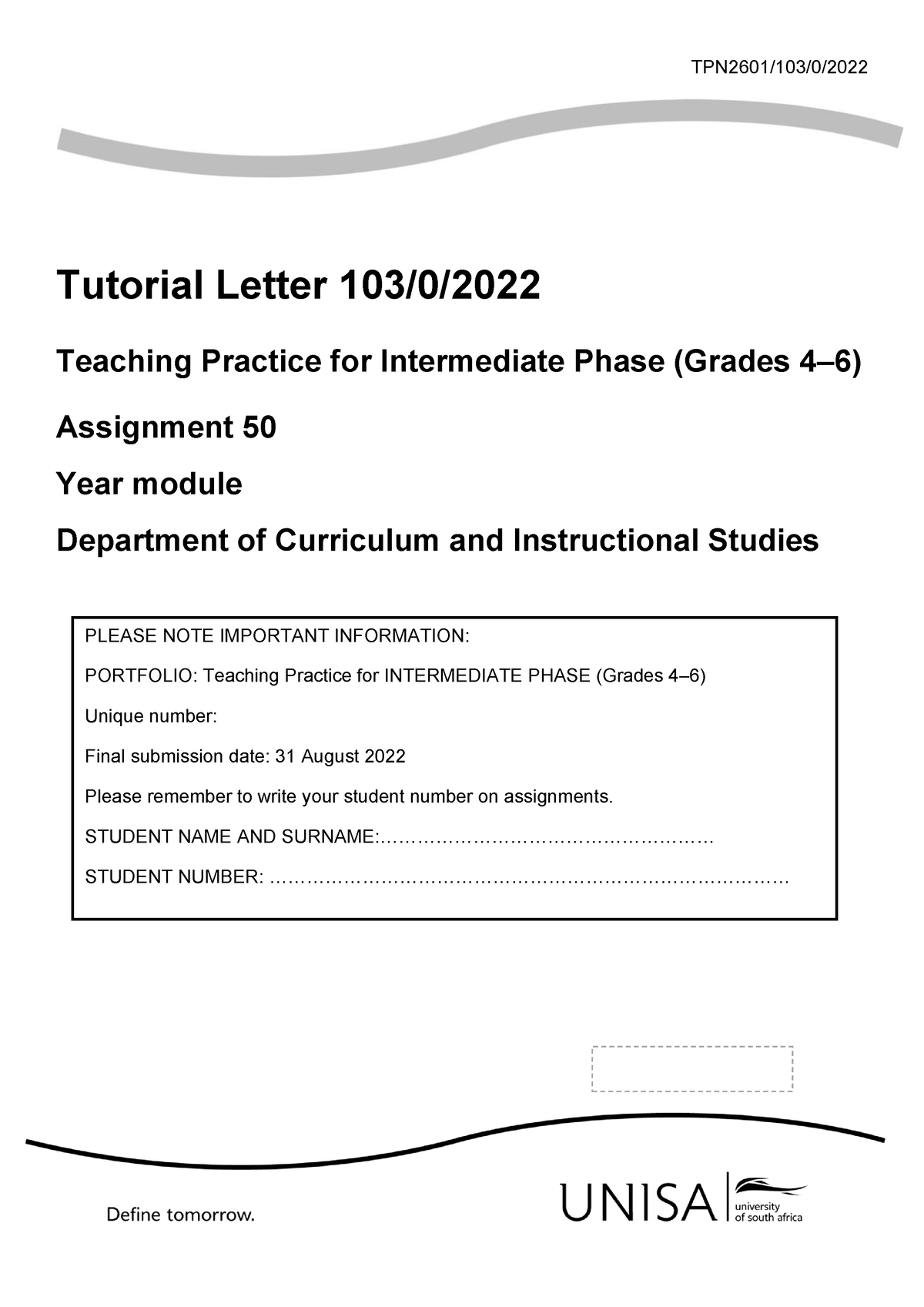 103 2022 0 TUTORIAL LETTER - TPN2601/103/0/ Tutorial Letter 103/0 ...