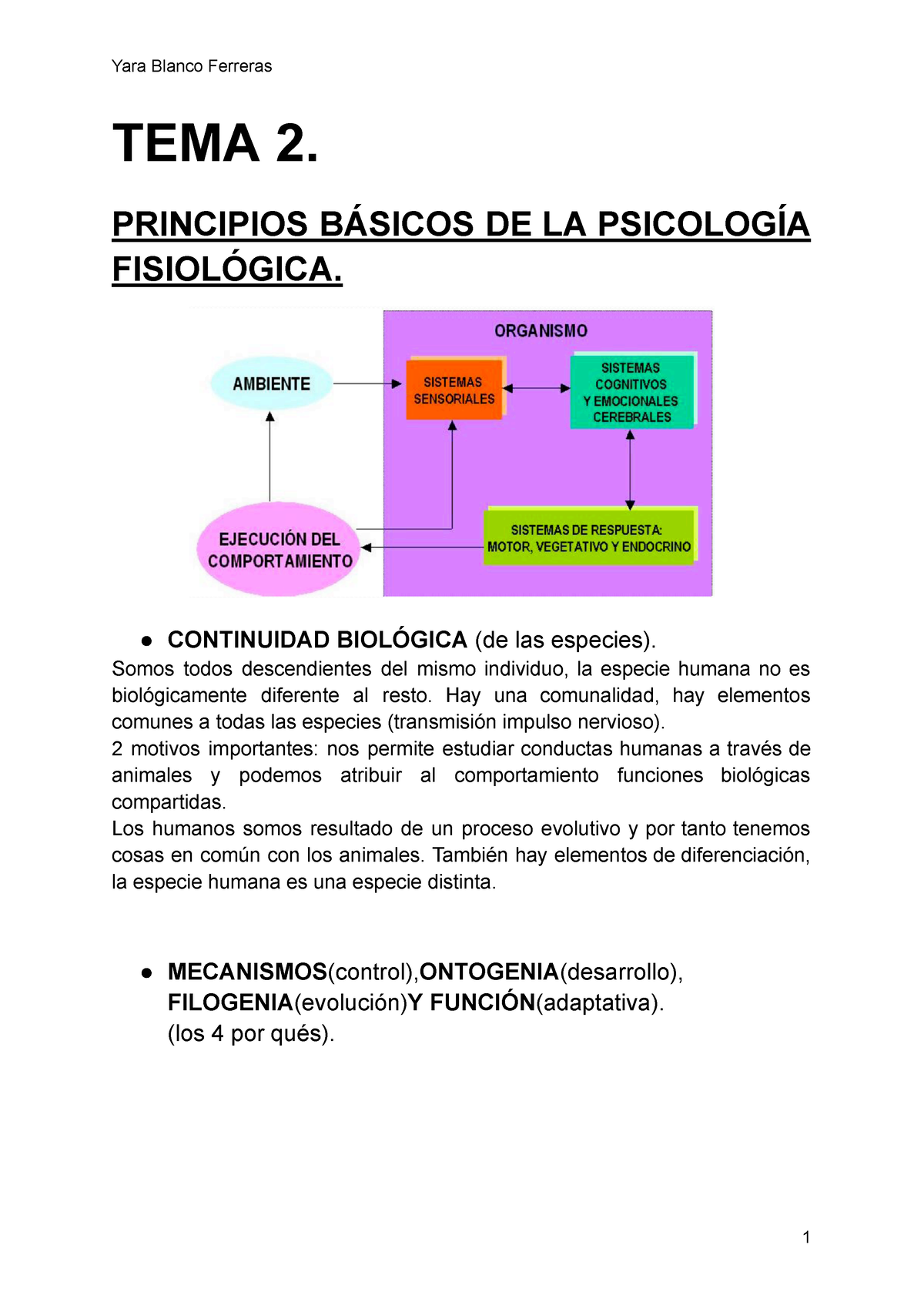 Tema 2 Neuro Tema 2 Principios BÁsicos De La PsicologÍa FisiolÓgica