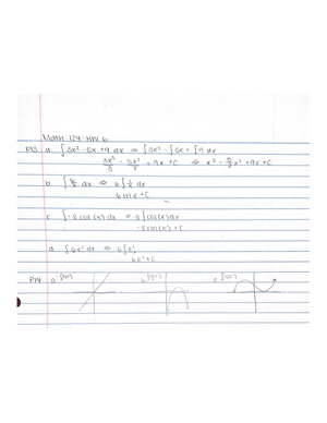 Homework #1-4 - yes - Homework #1: MATH 124: Calculus for the Life ...