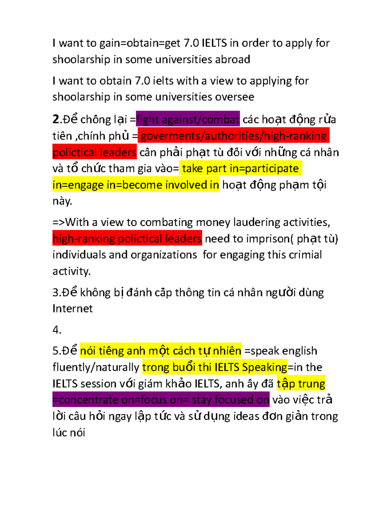 Aimw - I-3-Unit-9-Check-Semester-1-2324 - I want to gain=obtain=get 7 ...