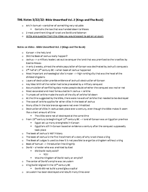 THL Notes 3 - Who Were the Israelites? - THL Notes Who Were the ...