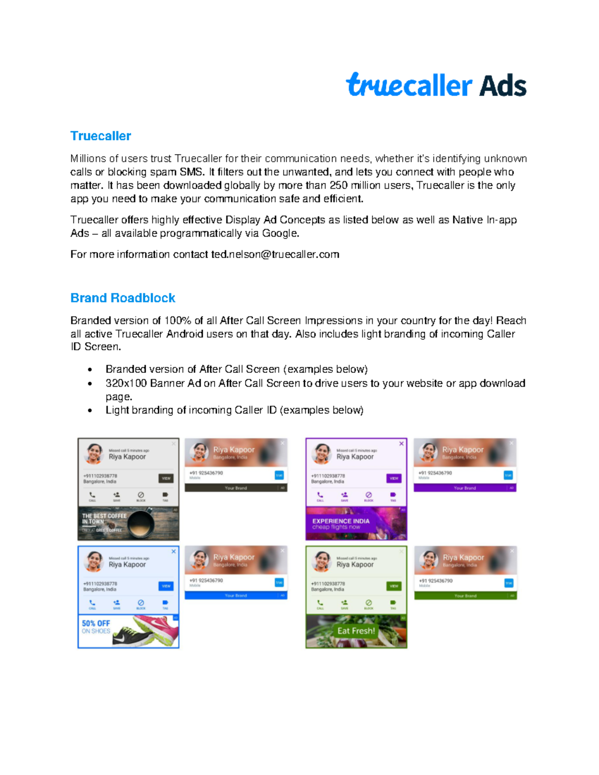 Truecaller Ads roadblocks 2017 - Truecaller Millions of users trust ...