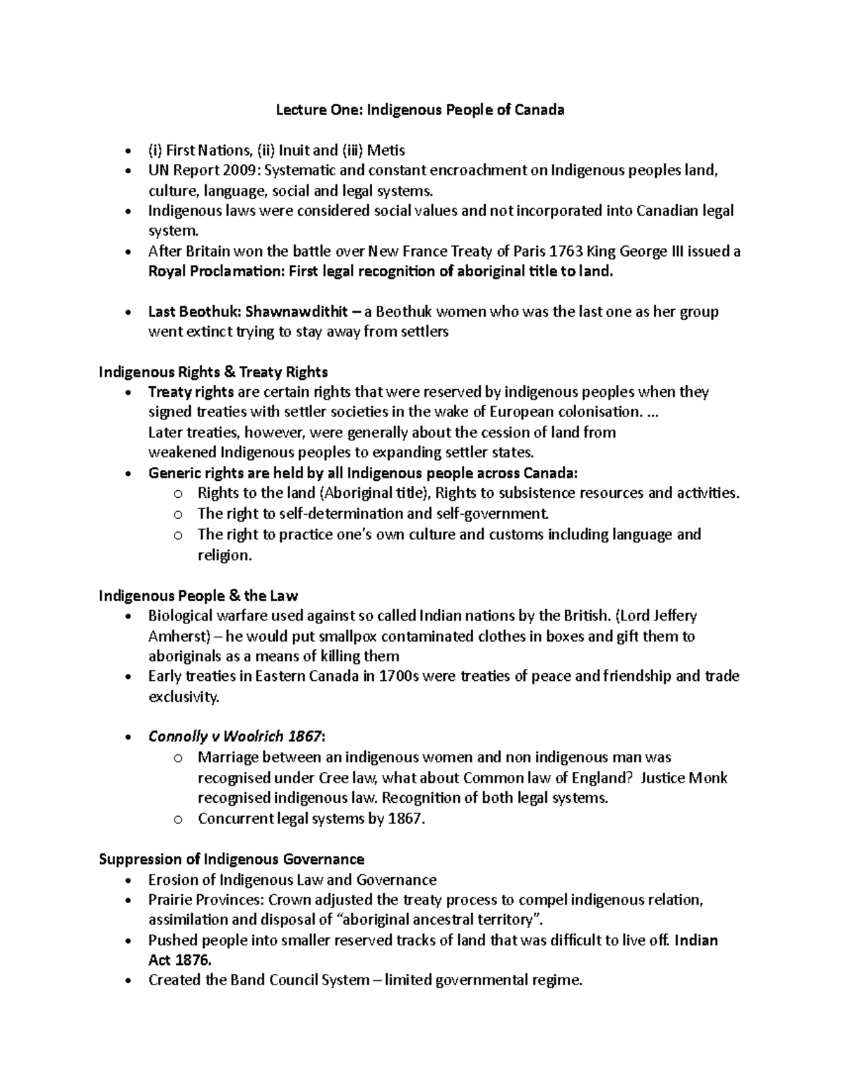 2. Indigenous Peoples' Law - Lecture One: Indigenous People of Canada ...