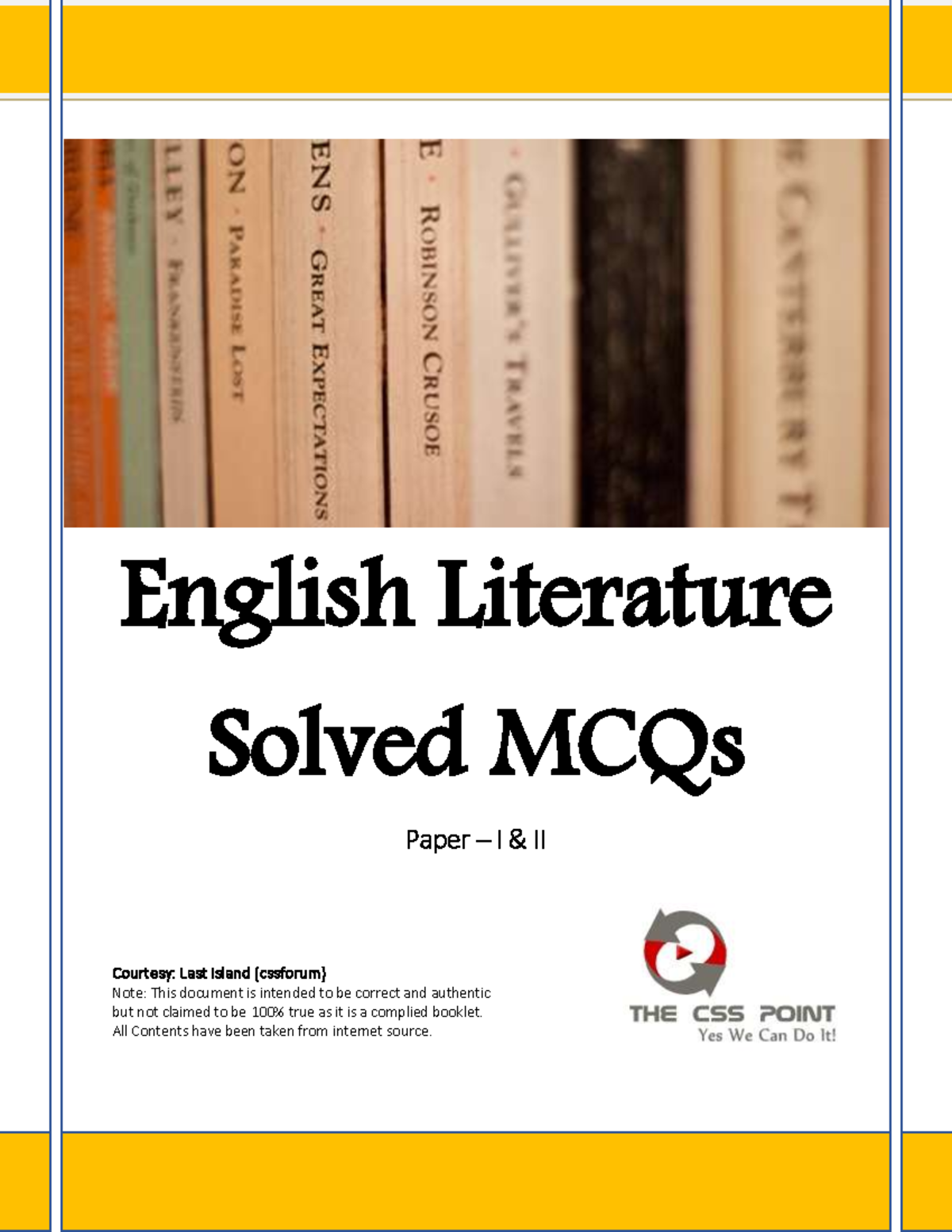 English Literature Solved MCQs ( PDFDrive ) - English Literature Solved ...