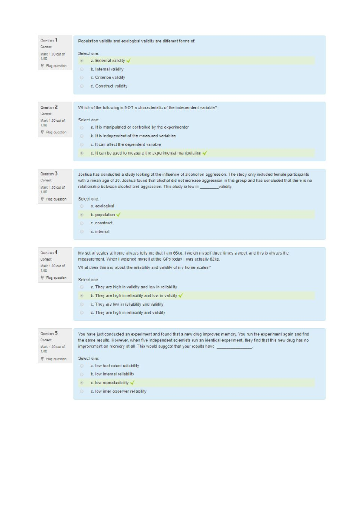 Week3 Quiz Answers - PSYC1111 - Studocu