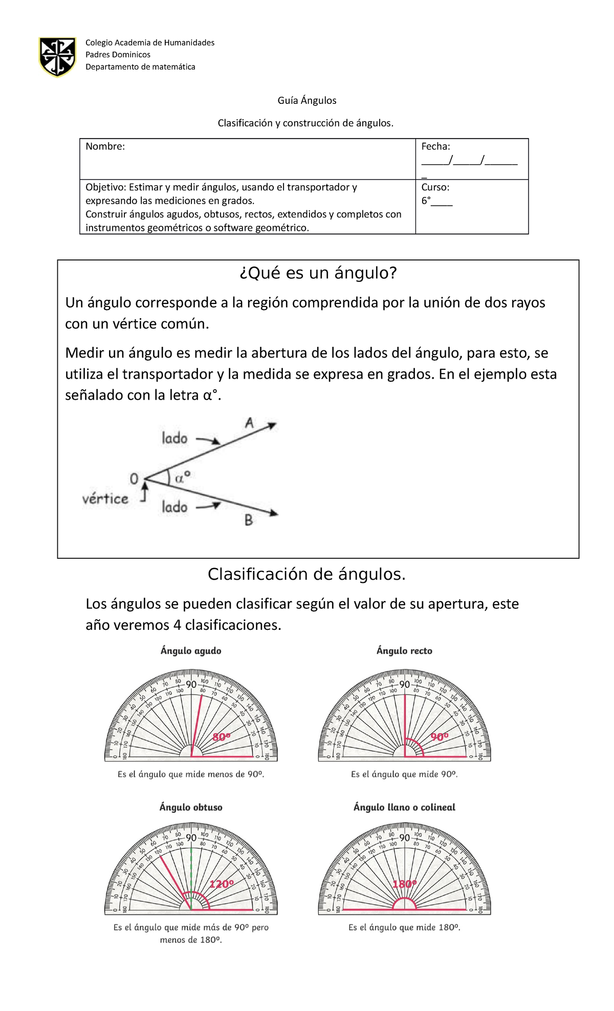 Guía Ángulos - Guia de angulos - Padres Dominicos Departamento de ...