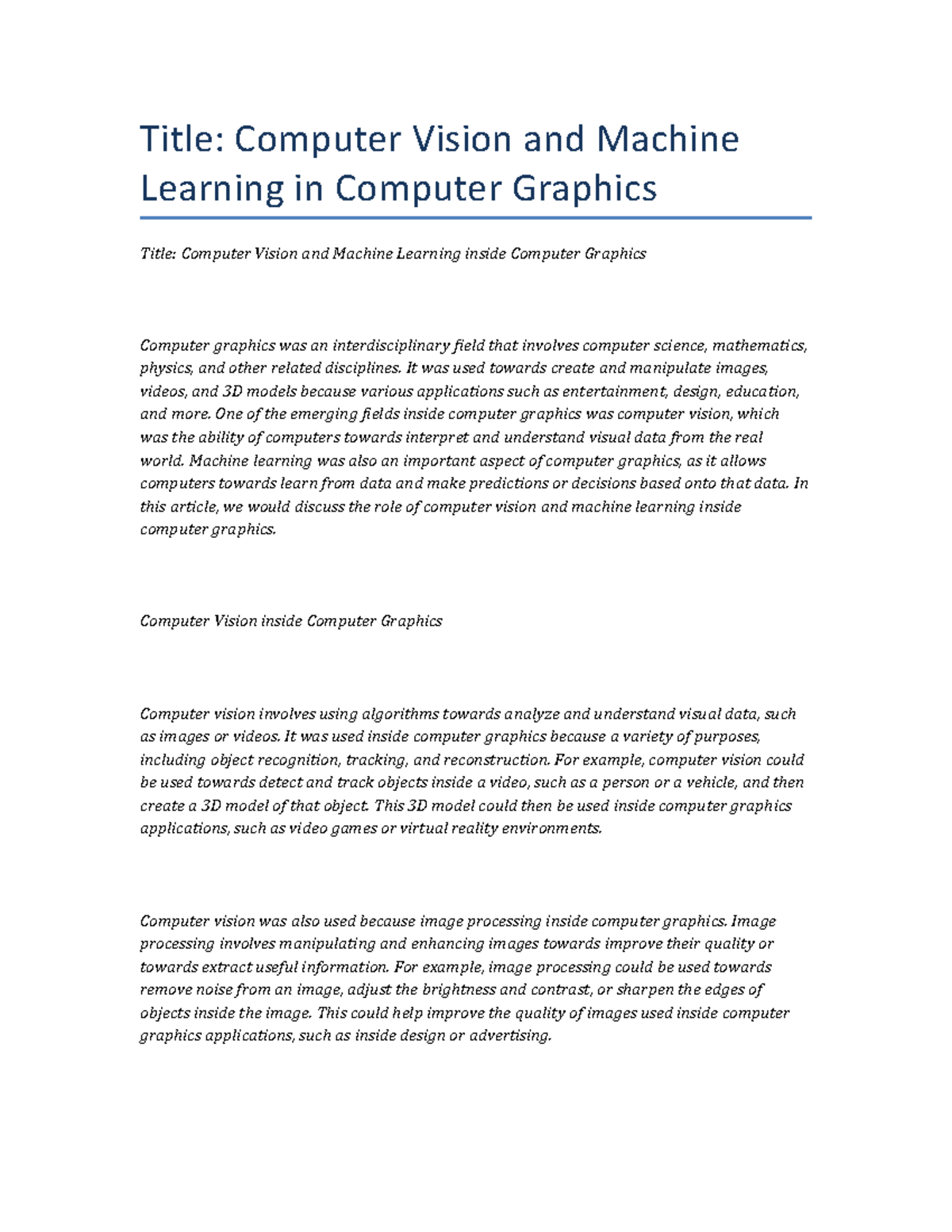 thesis machine learning computer vision