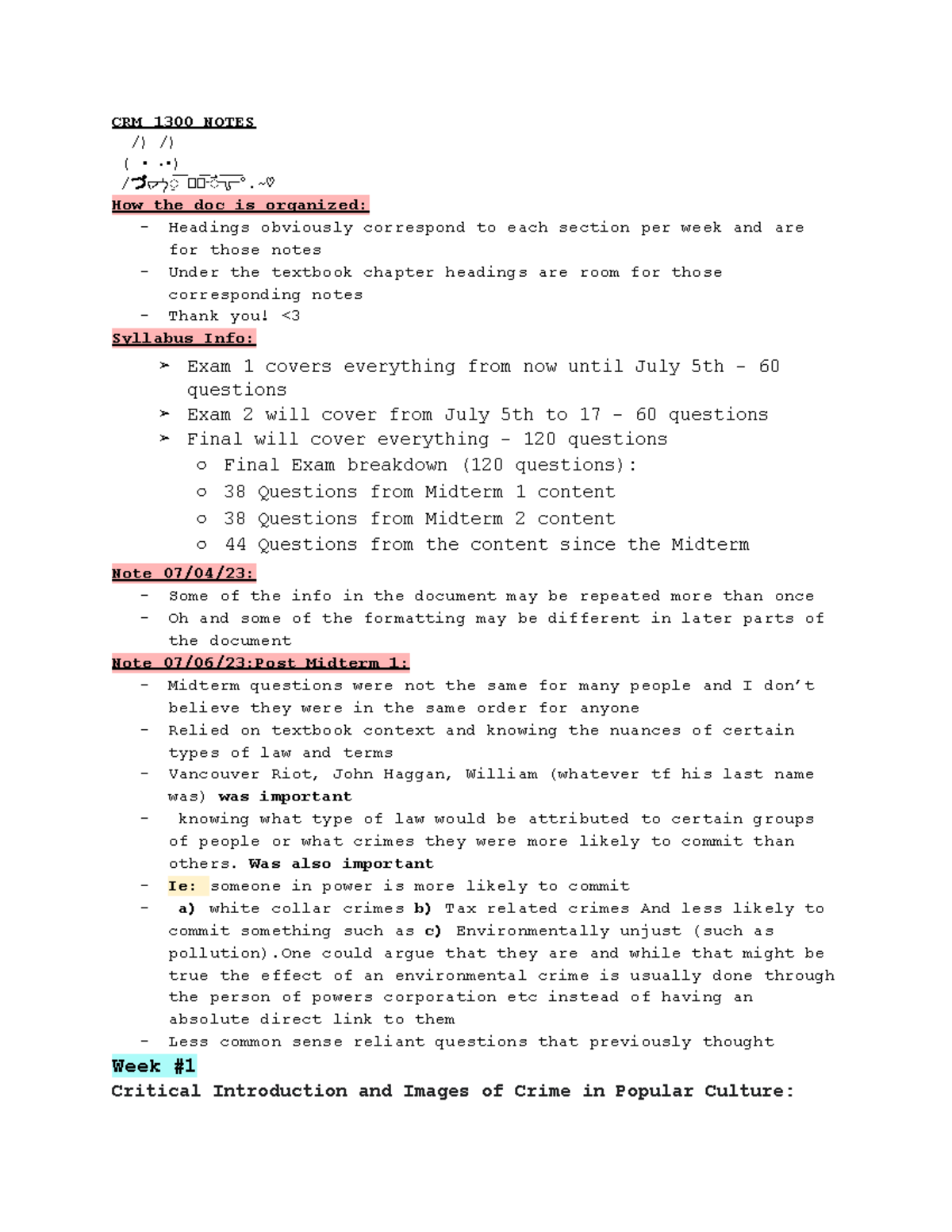 notes............ - CRM 1300 NOTES /) /) ( • ༝•) /づ ...