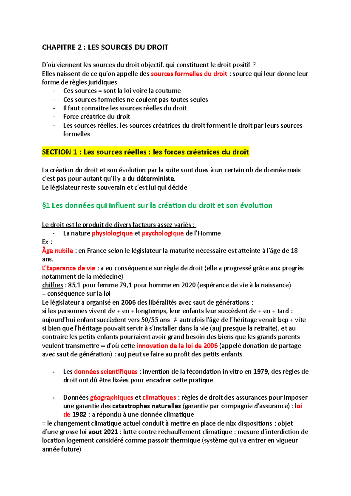 Chapitre 2 : les sources du droit - Droit civil - Université Paris 2 ...