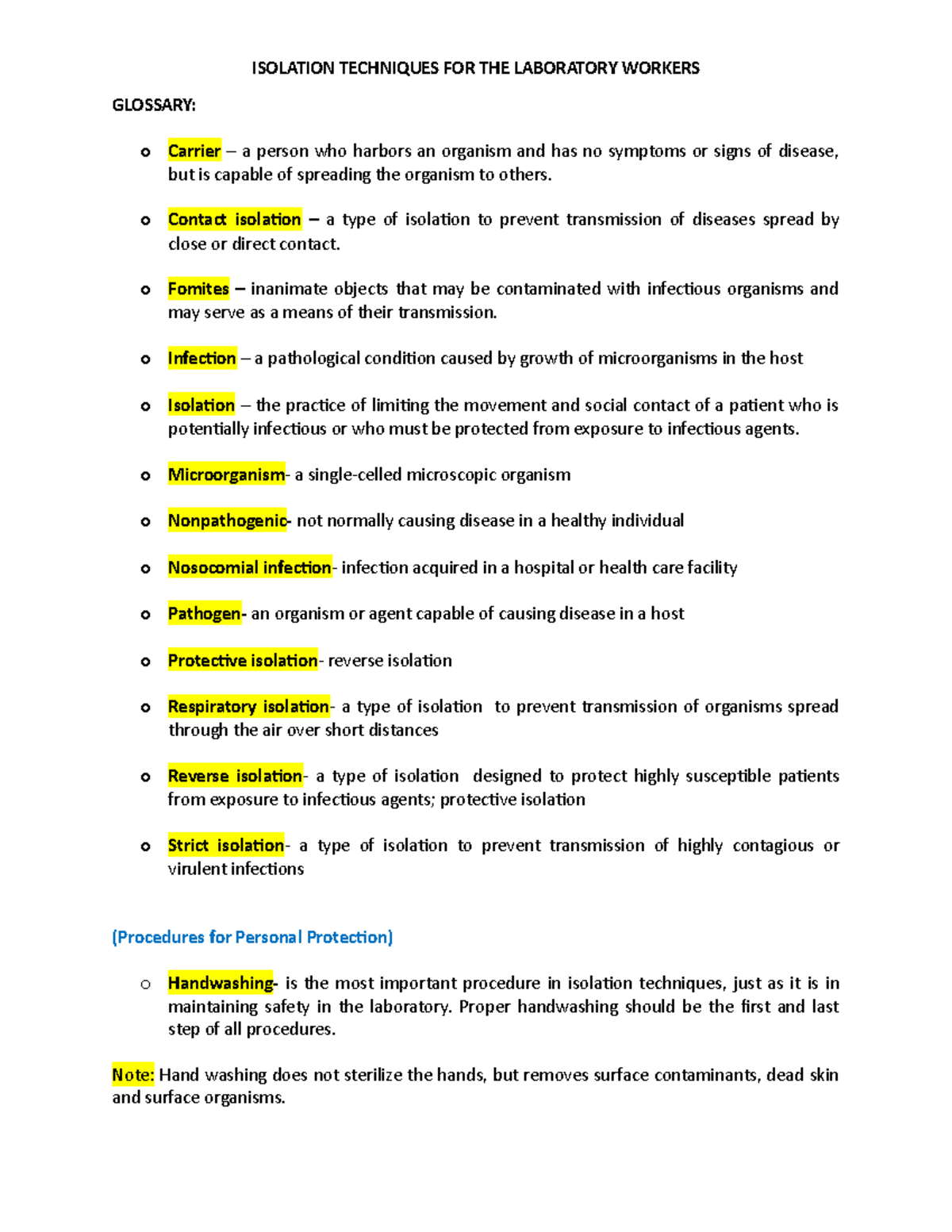 Isolation Techniques FOR THE Laboratory Workers - ISOLATION TECHNIQUES ...