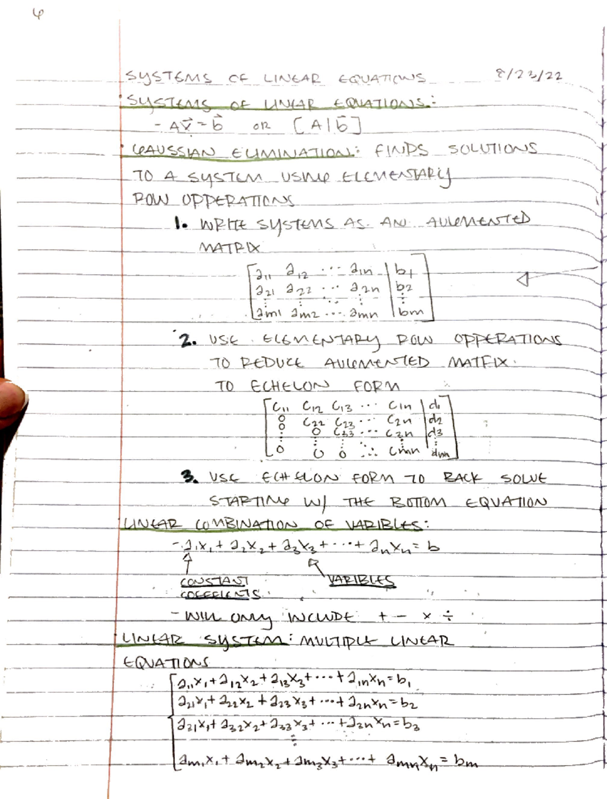System of Linear Equations - MATH 333 - Studocu