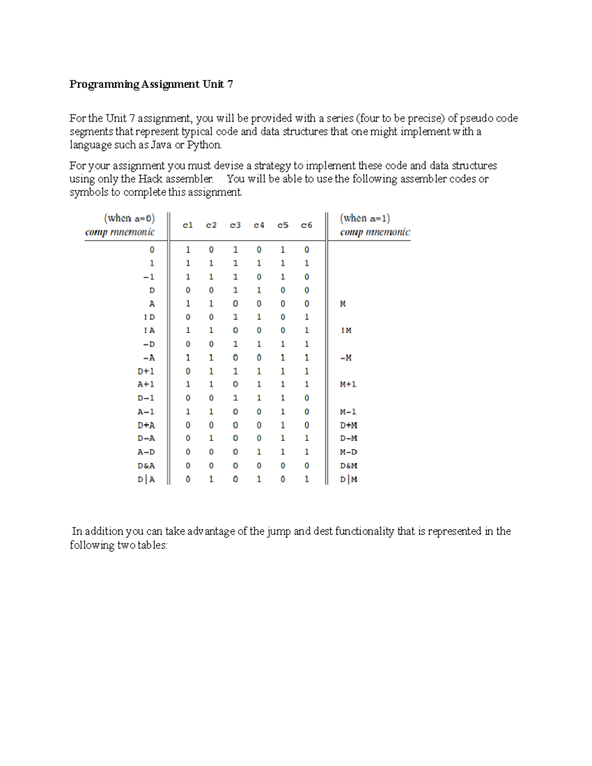 unit 7 assignment 1