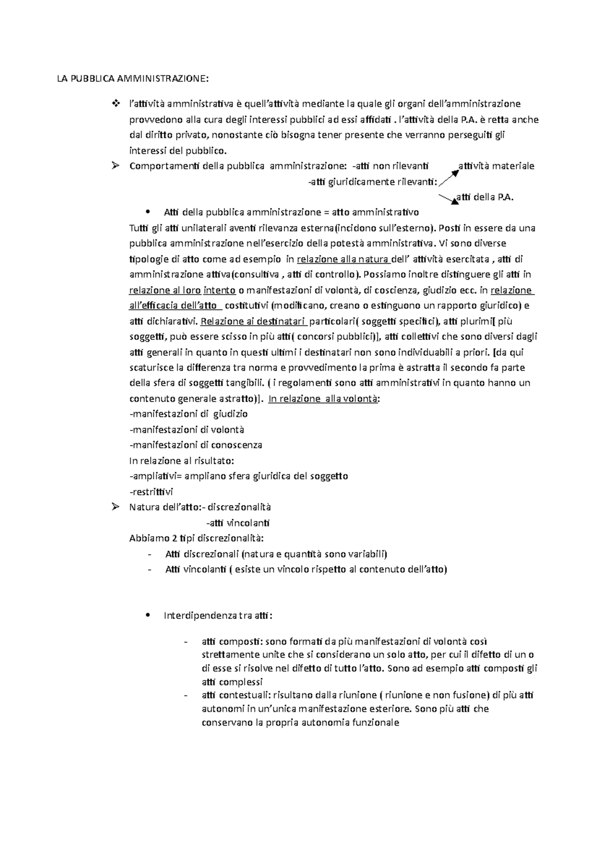 LA Pubblica Amministrazione LA PUBBLICA AMMINISTRAZIONE l’attività