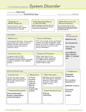 Acute Kidney Injury Template