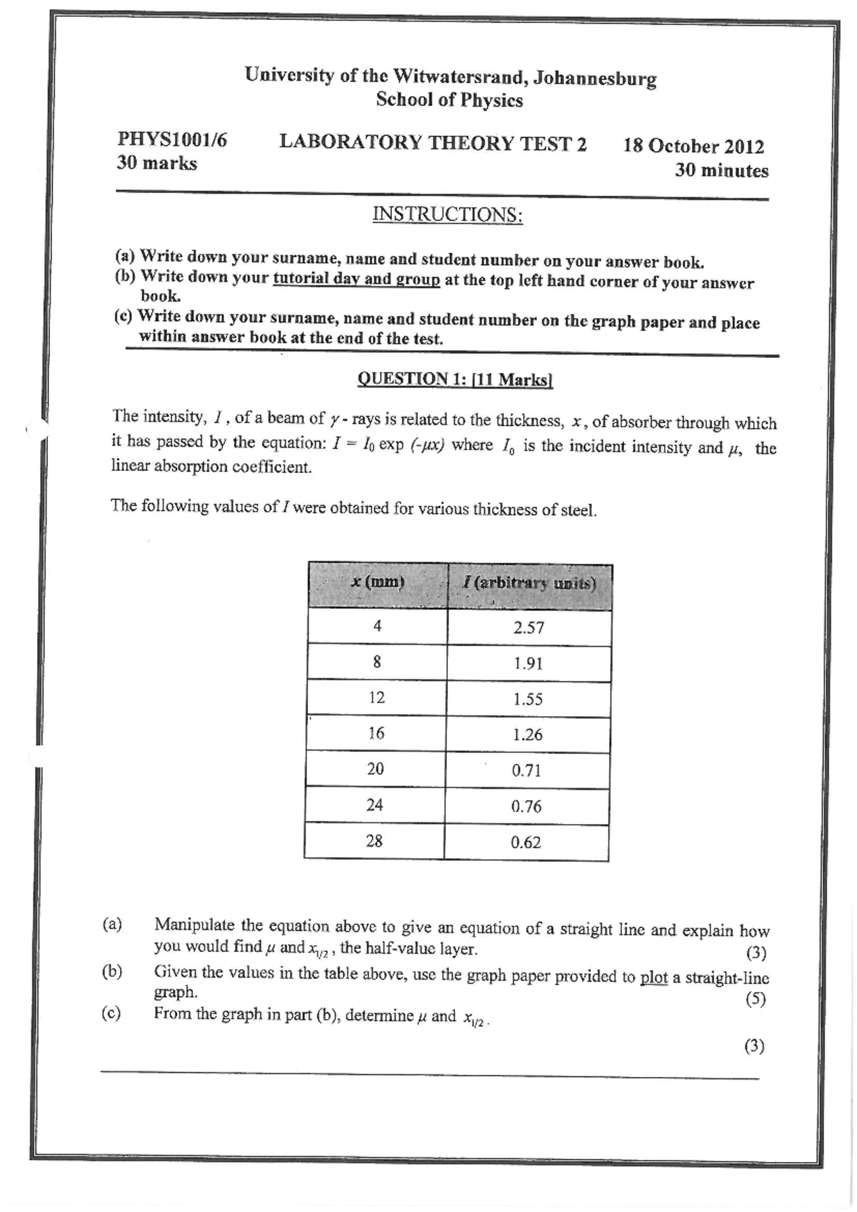 Phys1001-6+Practical+Test+2 - Studocu