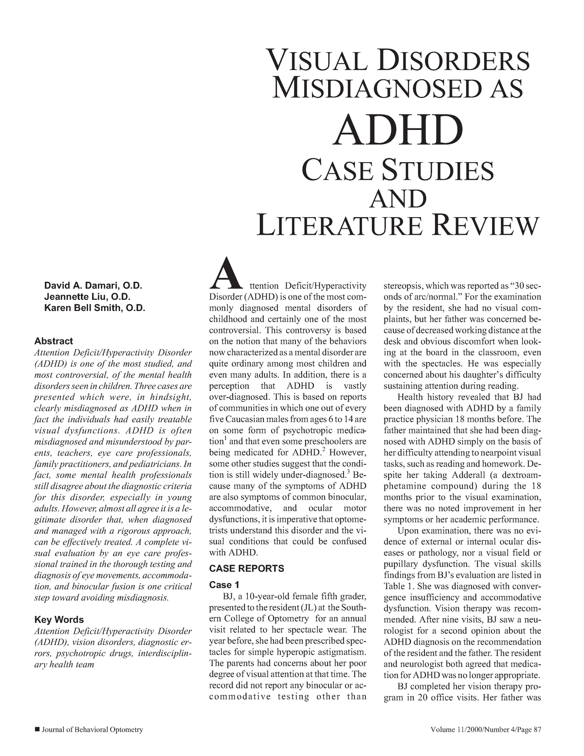 case study of adhd pdf