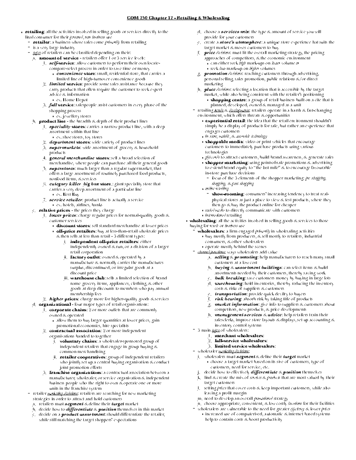 COM 250 Notes - Ch. 12 - Dr. Christian D Van Buskirk - COM 250 Chapter ...
