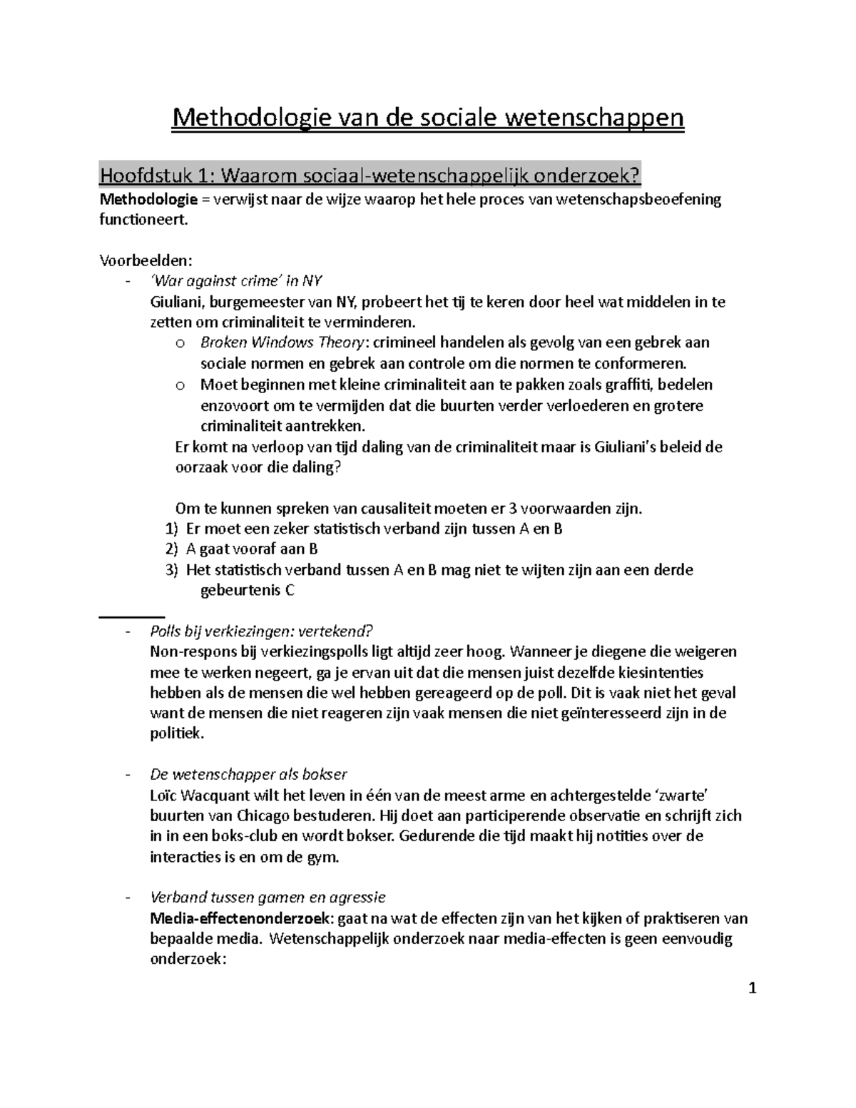 Metho Samenvatting - Methodologie Van De Sociale Wetenschappen ...