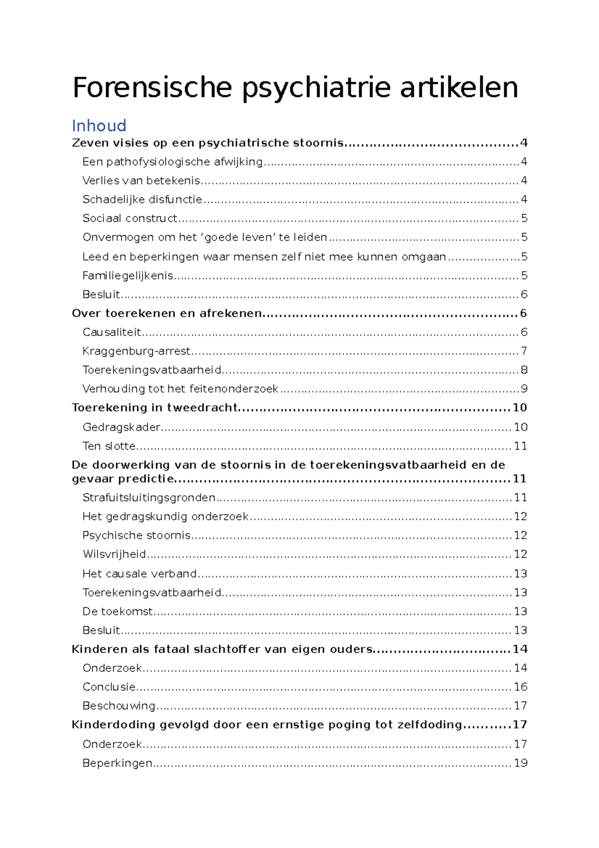Forensische psychiatrie en psychologie artikelen - Forensische ...