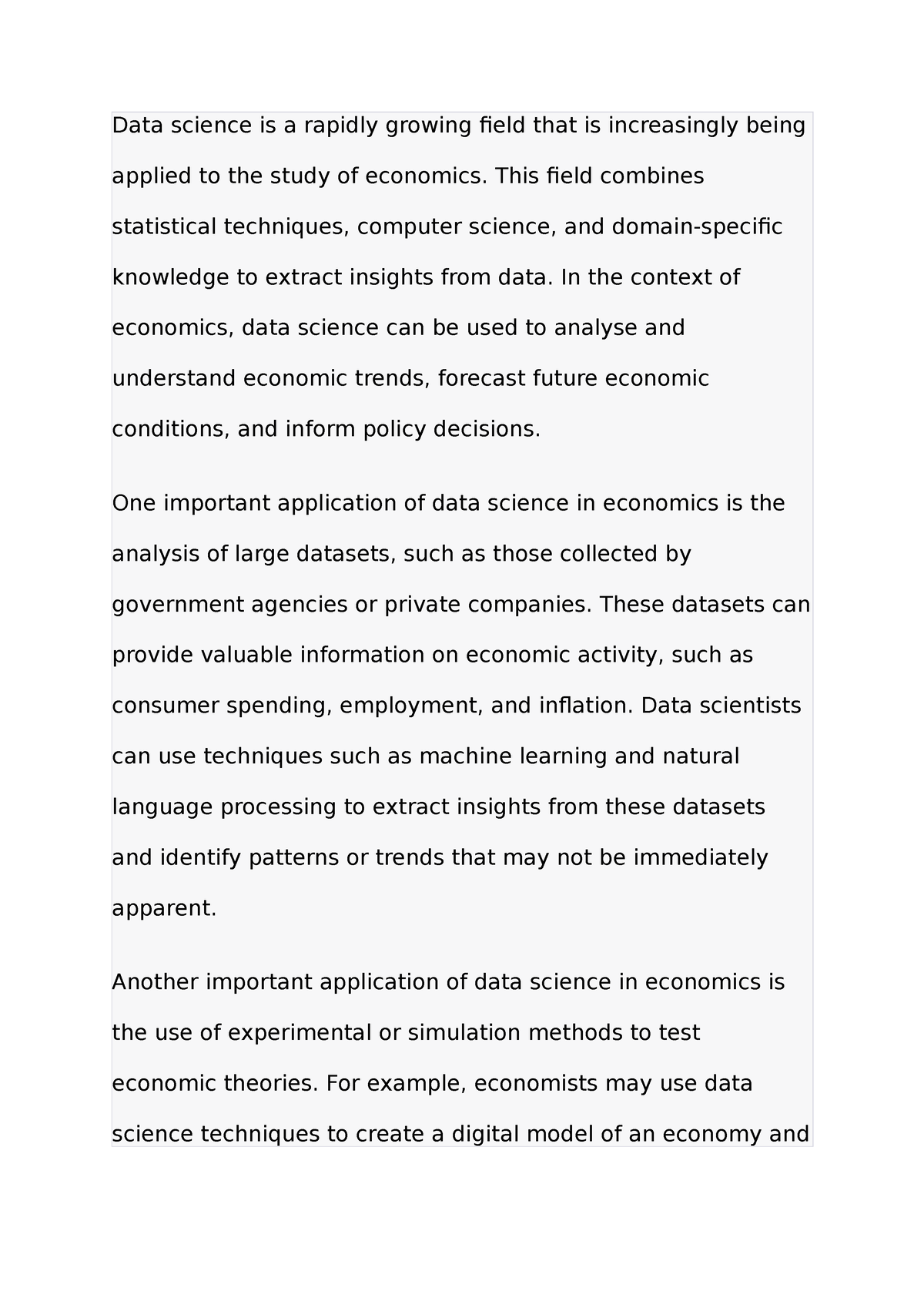 essay on data scientist