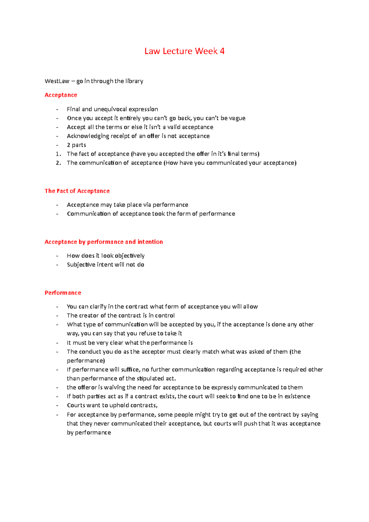 Law Week 4 Lecture - Law Lecture Week 4 WestLaw – go in through the ...