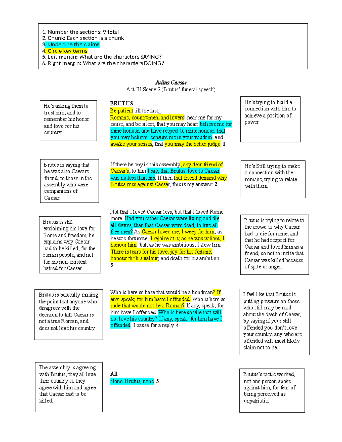 rhetorical devices used in brutus funeral speech