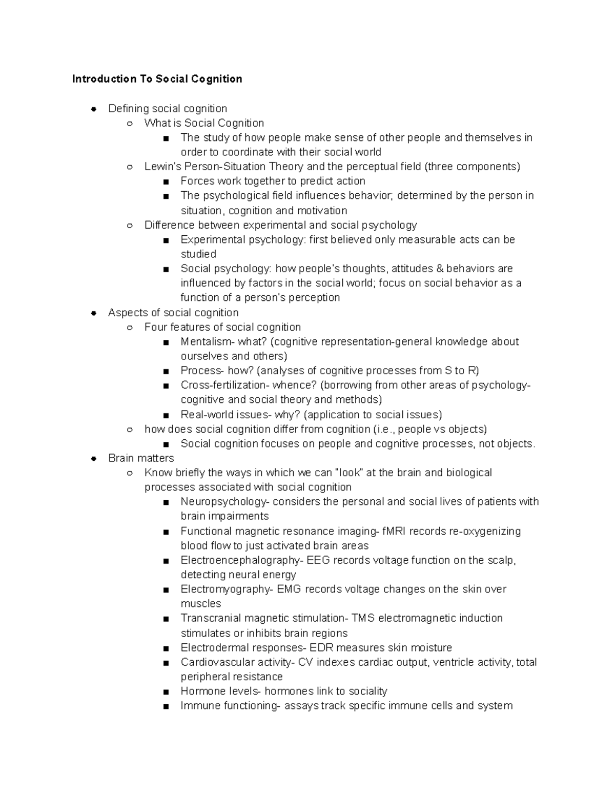 social-cognition-exam-1-introduction-to-social-cognition-defining