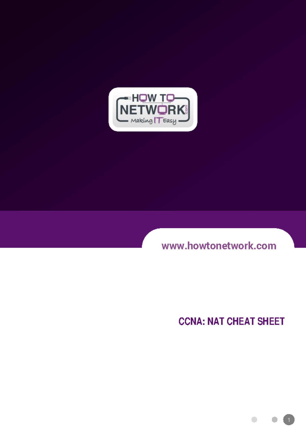 CCNA NAT Cheat Sheet - CCNA 200-301 - CCNA: NAT CHEAT SHEET 1 ...