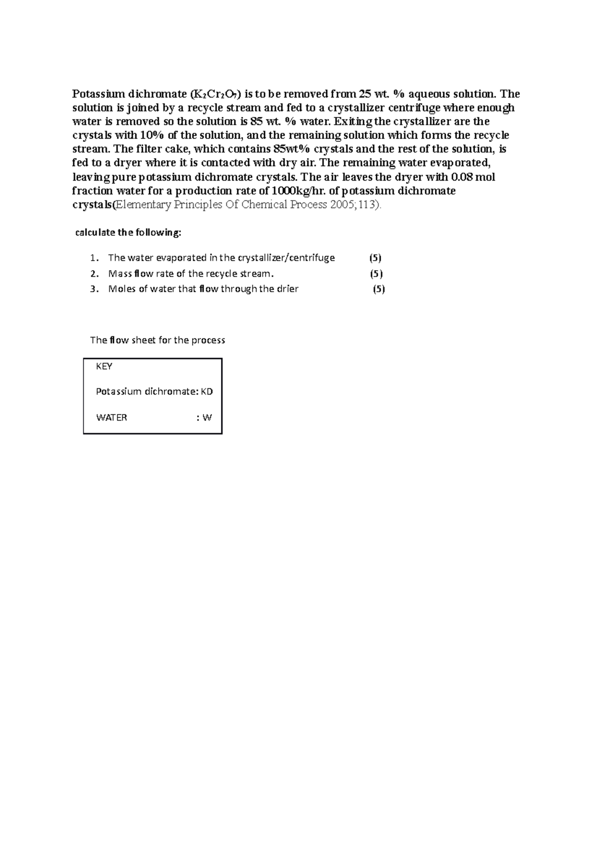 MB+Recycle+-+no+reaction+23 - Potassium dichromate (K2Cr2O7) is to be ...