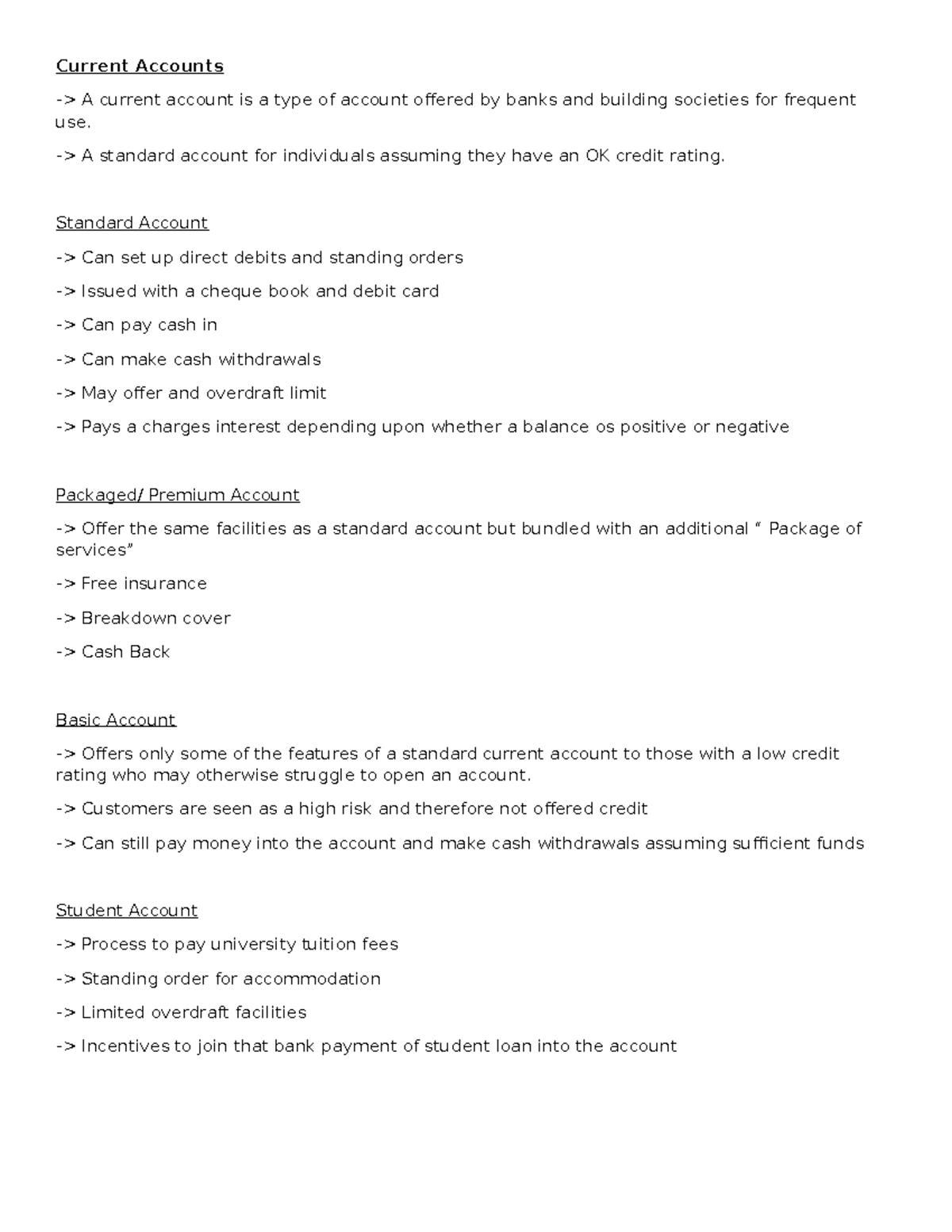 Pearson BTEC National Business Unit 3 - Current Accounts Notes ...