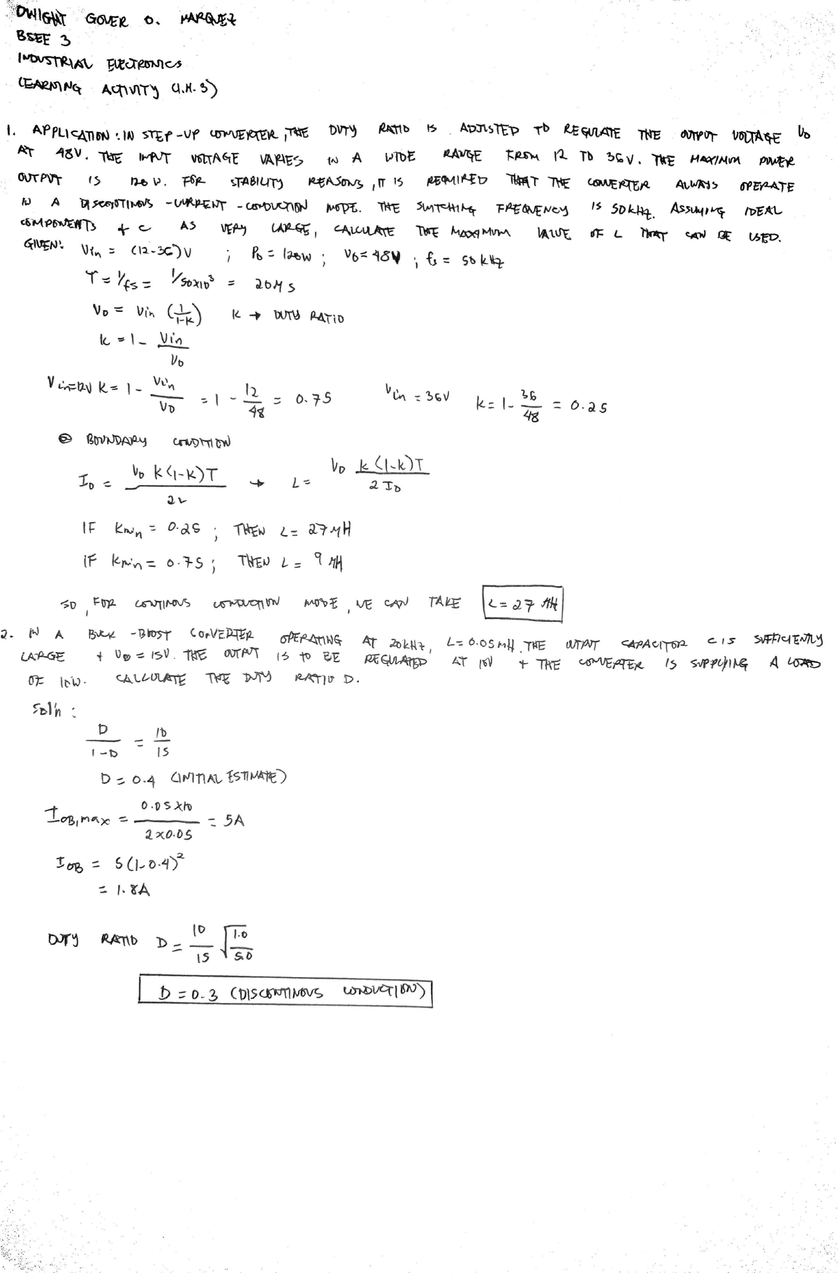 LEARNING ACTIVITIES IN MODULE 3 INDUSTRIAL ELECTRONICS - Electronics ...