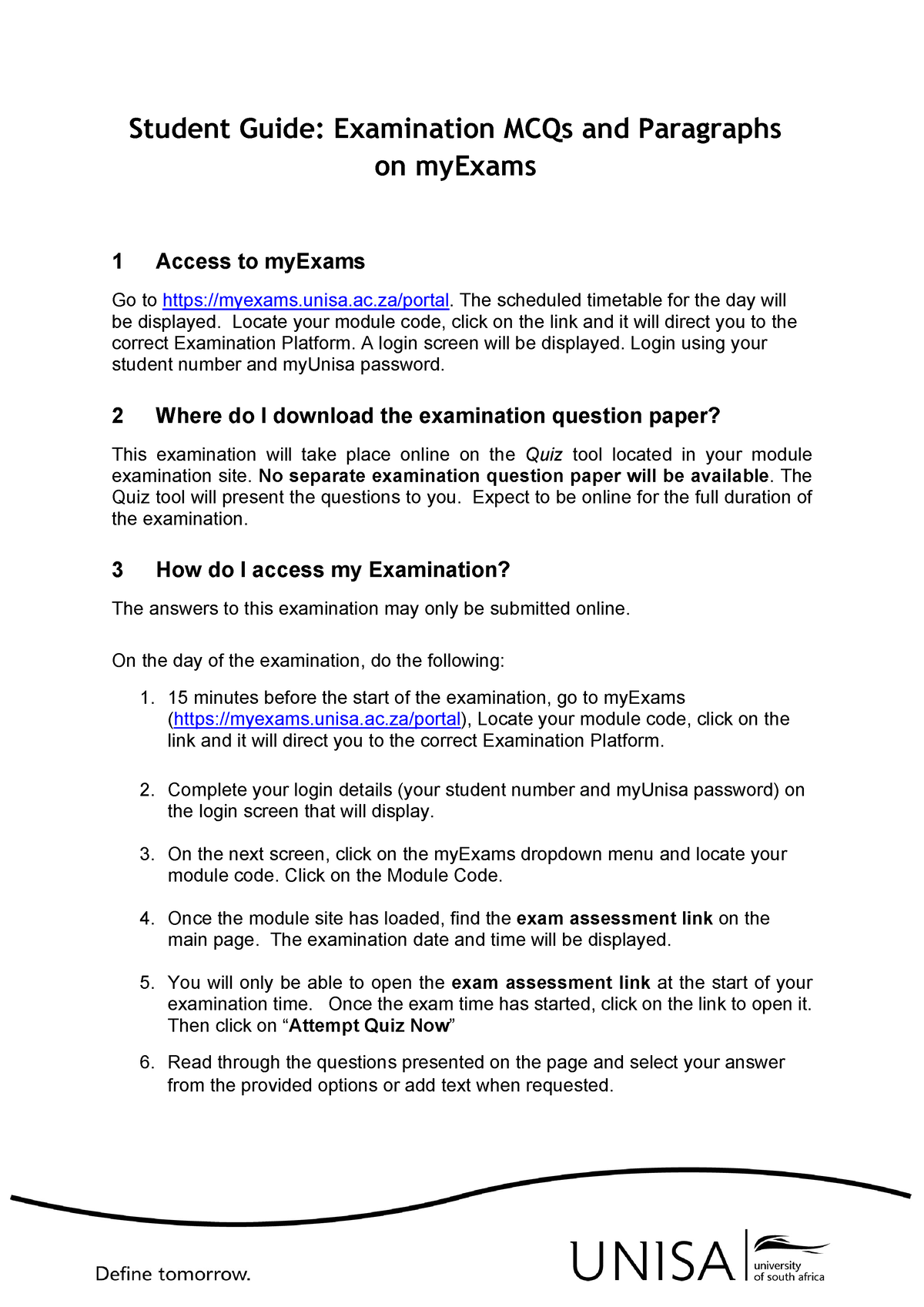 Mcqmyexams - notes - Student Guide: Examination MCQs and Paragraphs on ...